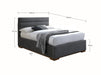 Mayfair Ottoman Bed Dark Grey Fabric - Luminex FurnitureBedMAY46DGOTT
