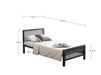 Meridian Bed Charcoal Black Metal - Luminex FurnitureBedMER3BLK