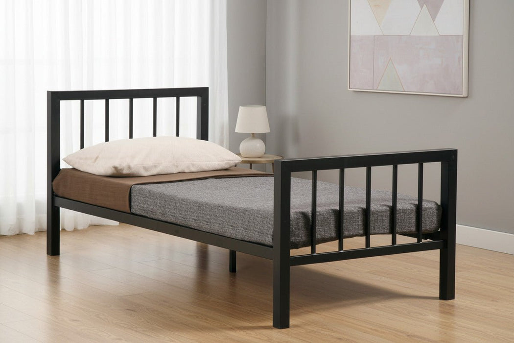 Metro Charcoal Black Metal Bed Frame - Luminex FurnitureBedMET3BLK
