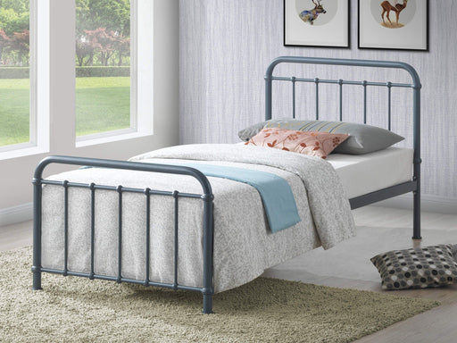 Miami Grey Metal Bed Frame - Luminex FurnitureBedMIA3GREY