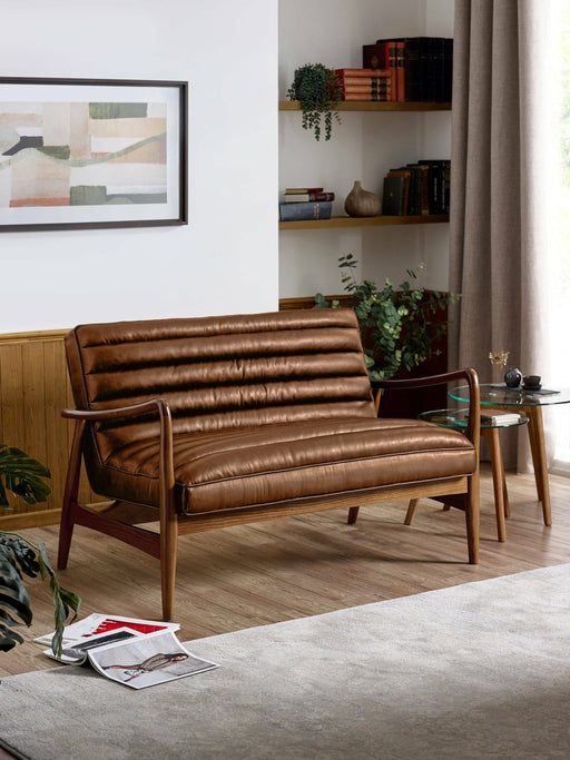 Mila 2 - Seater Sofa in Vintage Faux Leather - Brown or Black - Luminex FurnitureSofasMAR003