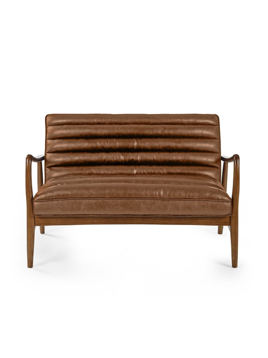Mila 2 - Seater Sofa in Vintage Faux Leather - Brown or Black - Luminex FurnitureSofasMAR003