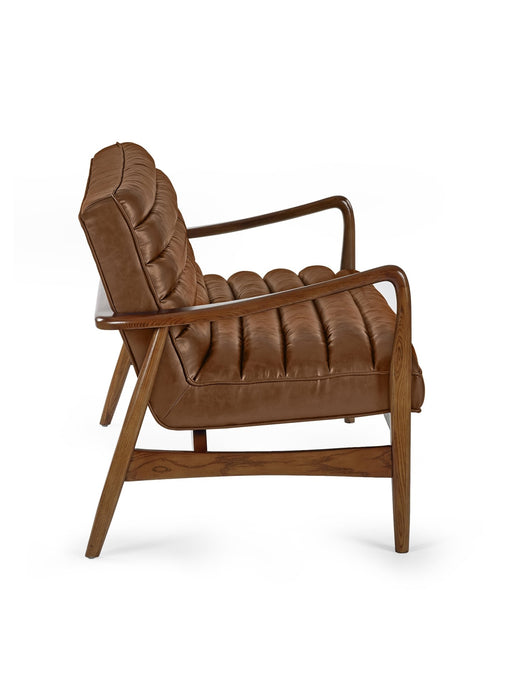 Mila 2 - Seater Sofa in Vintage Faux Leather - Brown or Black - Luminex FurnitureSofasMAR004