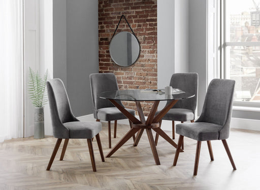Mirabelle Chenille Dining Chairs – Set of 2 - Luminex FurnitureChairsHUX302