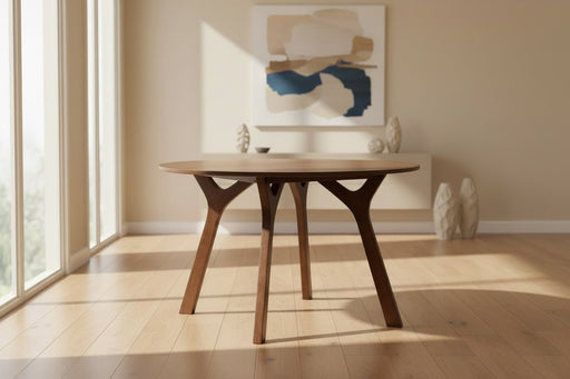 Mirabelle Round Dining Table - Walnut - Luminex FurnitureDining TableHUX001
