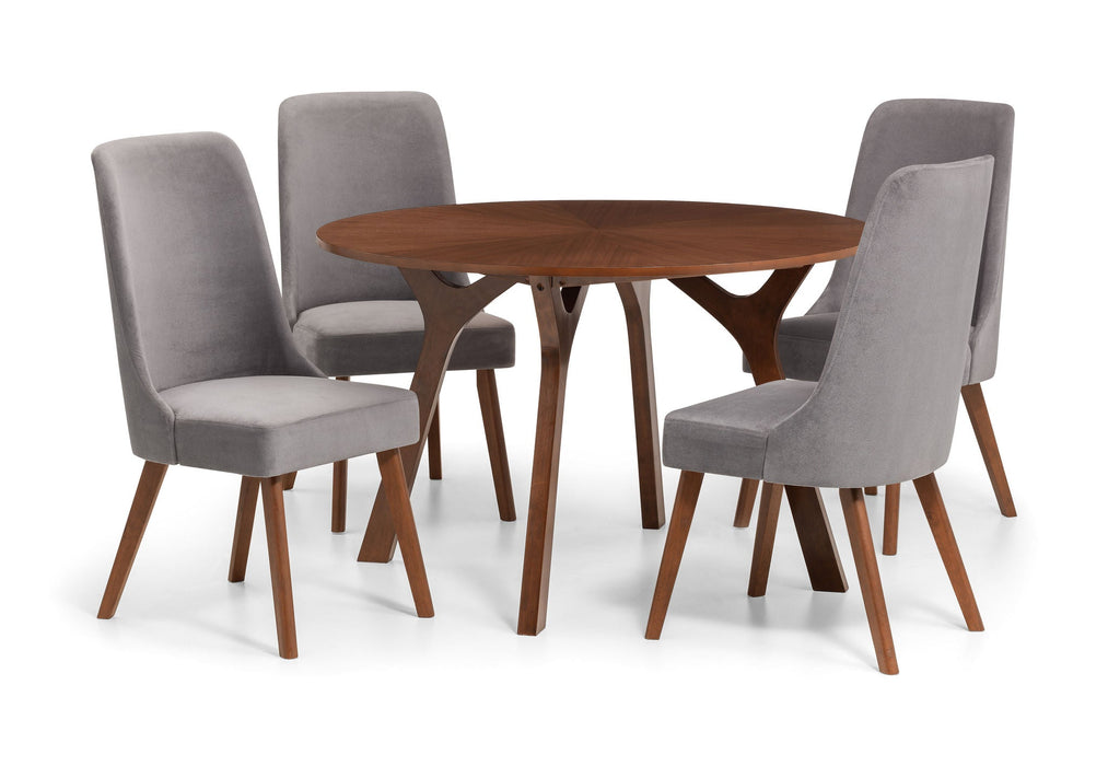 Mirabelle Round Table Walnut - Luminex FurnitureDining TableHUX001