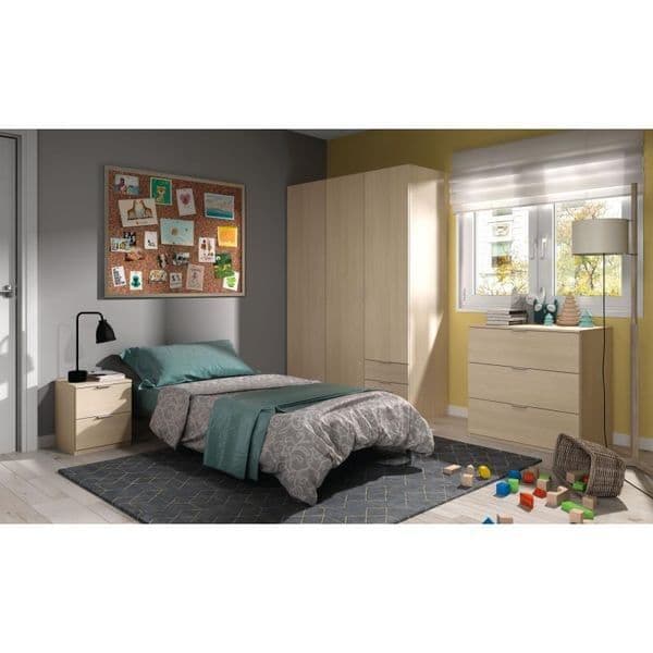 Mirella Oak Effect 3 - Door 3 - Drawer Compact Wardrobe - Luminex FurnitureWardrobe3203