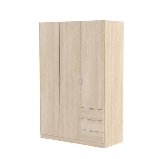 Mirella Oak Effect 3 - Door 3 - Drawer Compact Wardrobe - Luminex FurnitureWardrobe3203