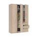 Mirella Oak Effect 3 - Door 3 - Drawer Space - Saving Wardrobe - Luminex FurnitureWardrobe3205