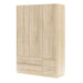 Mirella Oak Effect 3 - Door 4 - Drawer Space - Saving Wardrobe - Luminex FurnitureWardrobe3206