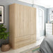 Mirella Oak Effect 3 - Door 4 - Drawer Space - Saving Wardrobe - Luminex FurnitureWardrobe3206