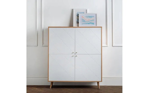 Mireya 4 Door Cabinet - Oak & White - Luminex FurnitureSideboardMOR001