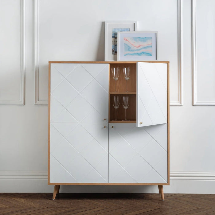 Mireya 4 Door Cabinet - Oak & White - Luminex FurnitureSideboardMOR001