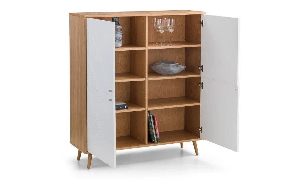 Mireya 4 Door Cabinet - Oak & White - Luminex FurnitureSideboardMOR001