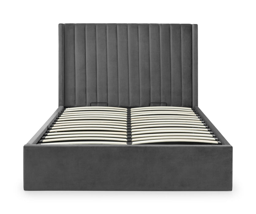 Monroe Ottoman Storage Bed with Scalloped Headboard - Luminex FurnitureFabric BedsLAN001