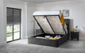 Monroe Ottoman Storage Bed with Scalloped Headboard - Luminex FurnitureFabric BedsLAN001