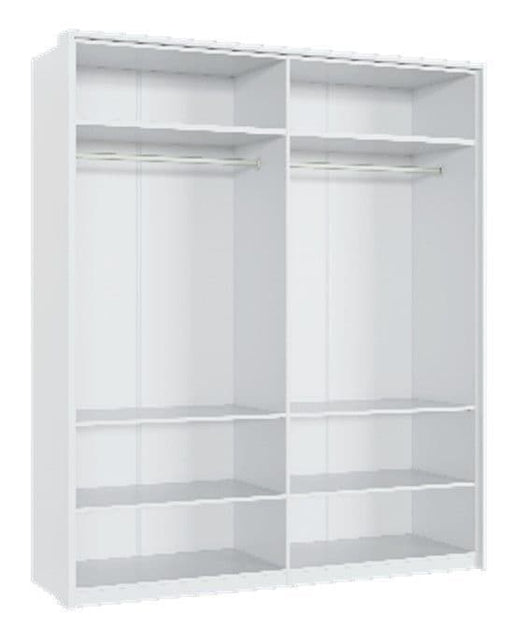 Montella White Gloss 4 - Door Mirrored Wardrobe - Luminex FurnitureWardrobe3155