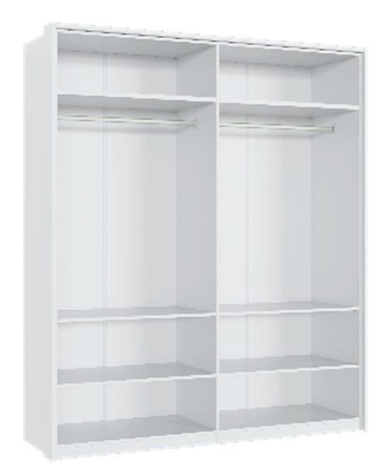 Montella White Gloss 4 - Door Mirrored Wardrobe - Luminex FurnitureWardrobe3155