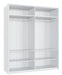 Montella White Gloss 4 - Door Mirrored Wardrobe - Luminex FurnitureWardrobe3155