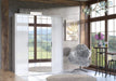 Montella White Gloss 4 - Door Mirrored Wardrobe - Luminex FurnitureWardrobe3155