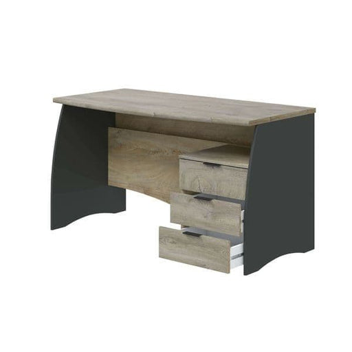 Montero Oak & Dark Grey Large Office Desk - Luminex FurnitureDesk3121