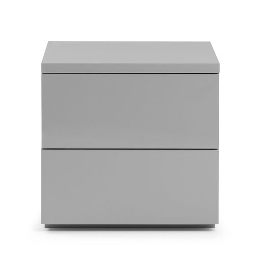 Montreal 2 Drawer Bedside in Grey Gloss - Luminex FurnitureBedside TableMON701