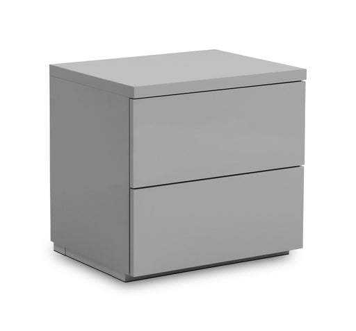 Montreal 2 Drawer Bedside in Grey Gloss - Luminex FurnitureBedside TableMON701