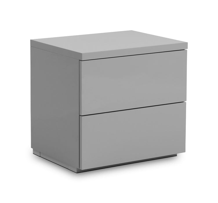 Montreal 2 Drawer Bedside in Grey Gloss - Luminex FurnitureBedside TableMON701