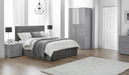 Montreal 2 Drawer Bedside in Grey Gloss - Luminex FurnitureBedside TableMON701