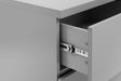 Montreal 2 Drawer Bedside in Grey Gloss - Luminex FurnitureBedside TableMON701