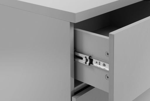 Montreal 2 Drawer Bedside in Grey Gloss - Luminex FurnitureBedside TableMON701