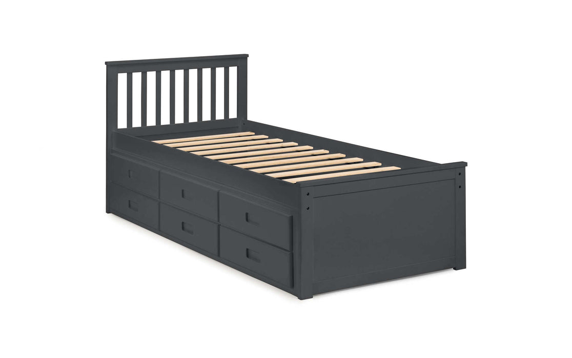 Montrose Bed with Underbed & Drawers – Anthracite - Luminex FurnitureDay BedsMAI903