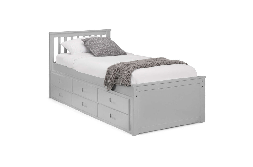 Montrose Bed with Underbed & Drawers – Dove Grey - Luminex FurnitureDay BedsMAI902