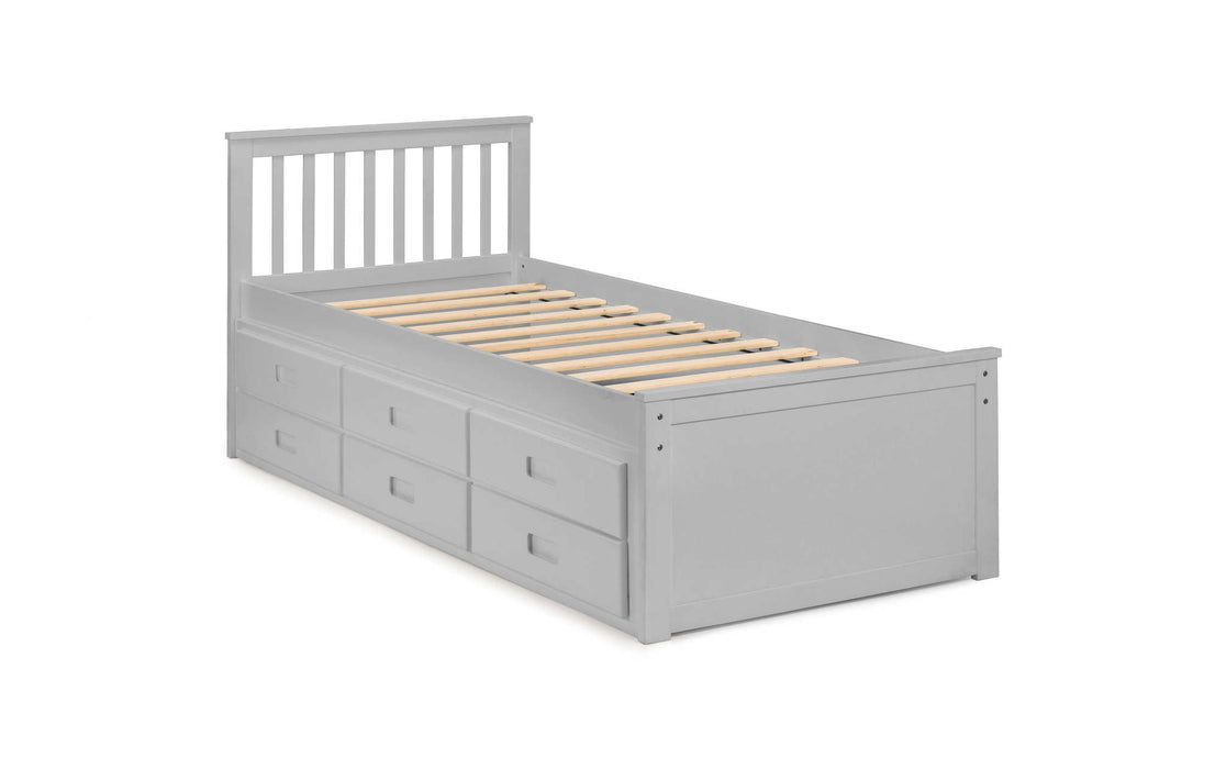 Montrose Bed with Underbed & Drawers – Dove Grey - Luminex FurnitureDay BedsMAI902