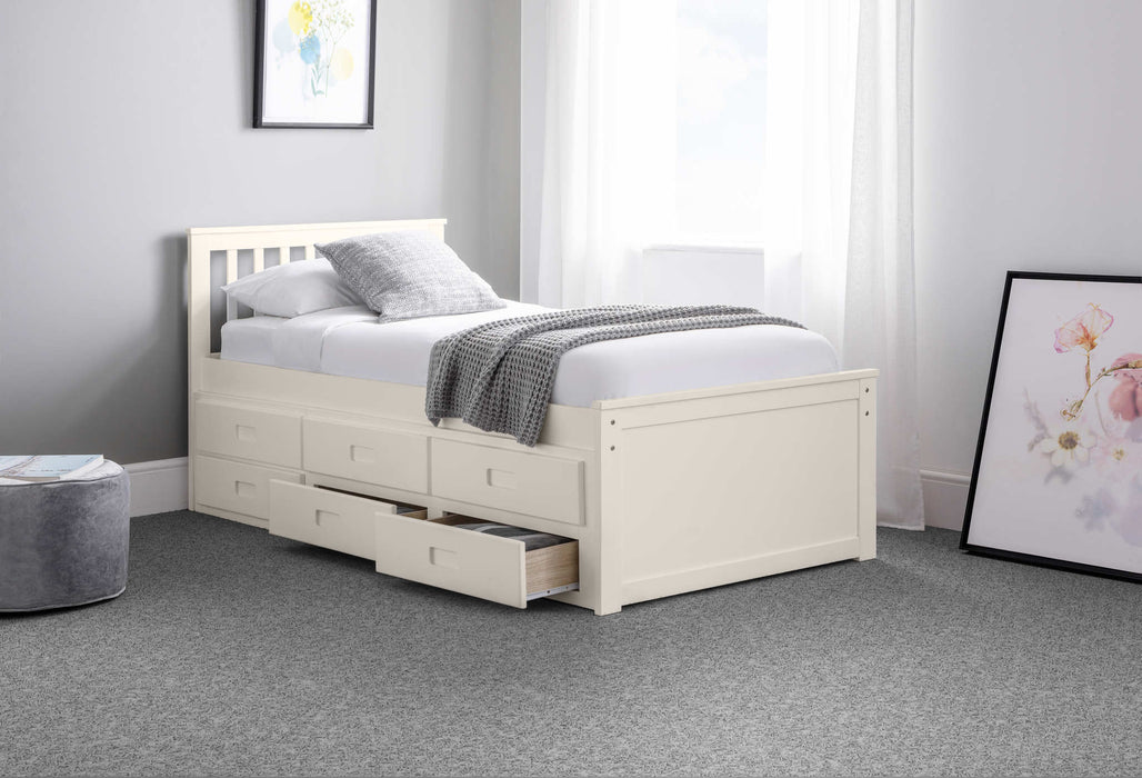 Montrose Bed with Underbed & Drawers – Surf White - Luminex FurnitureDay BedsMAI901