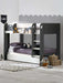 Moonbeam Bunk Bed with Underbed – Charcoal & White - Luminex FurnitureBunk BedMAR054