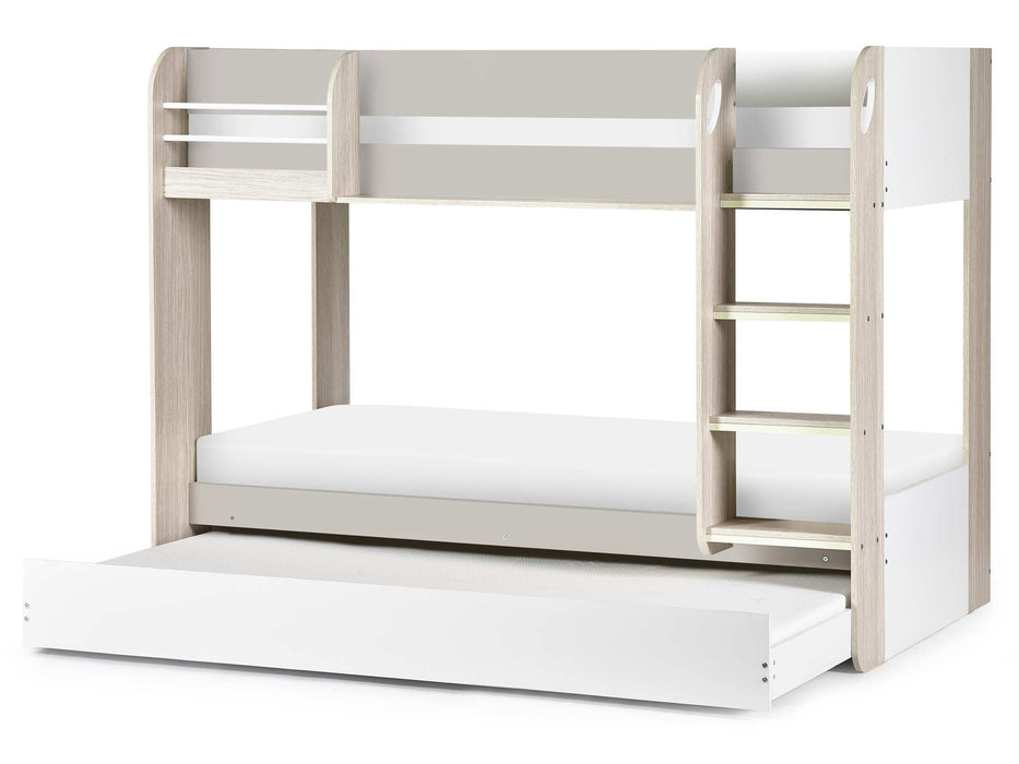 Moonbeam Bunk Bed with Underbed & Shelving – Taupe - Luminex FurnitureBunk BedMAR057