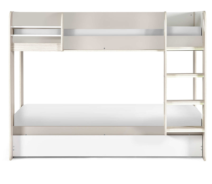 Moonbeam Bunk Bed with Underbed & Shelving – Taupe - Luminex FurnitureBunk BedMAR057