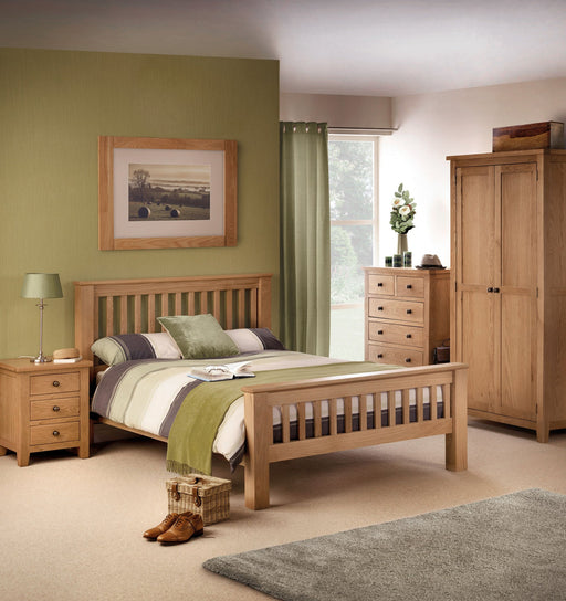Myra 2 Door Wardrobe in Oak - Luminex FurnitureWardrobeMAR208