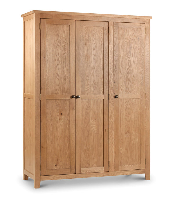Myra 3 Door Wardrobe in Oak - Luminex FurnitureWardrobeMAR210