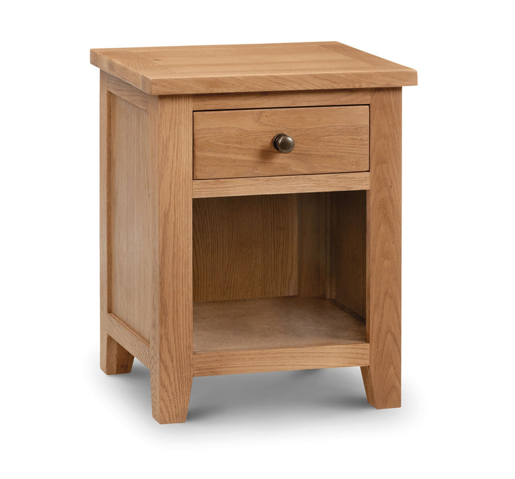 Myra Oak 1 Drawer Bedside - Luminex FurnitureBedside TableMAR201