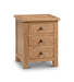 Myra Oak 3 Drawer Bedside - Luminex FurnitureBedside TableMAR202