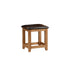Myra Oak Dressing Stool - Faux Leather Seat Pad - Luminex FurnitureOttomanMAR212