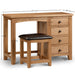 Myra Single Solid Oak Pedestal Dressing Table - Luminex FurnitureDressing TableMAR207