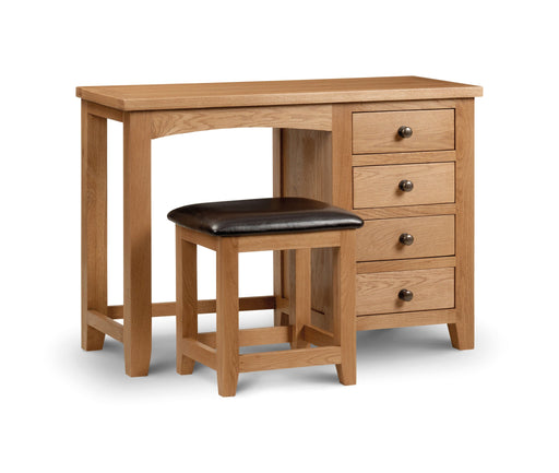 Myra Single Solid Oak Pedestal Dressing Table - Luminex FurnitureDressing TableMAR207