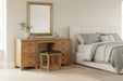 Myra Solid Oak Twin Pedestal Dressing Table - Luminex FurnitureDressing TableMAR206