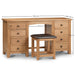 Myra Solid Oak Twin Pedestal Dressing Table - Luminex FurnitureDressing TableMAR206