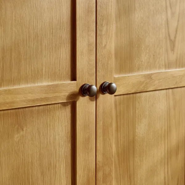 Myra Waxed Oak 2 Door 2 Drawer Combination Wardrobe - Luminex FurnitureWardrobeMAR209