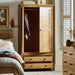 Myra Waxed Oak 2 Door 2 Drawer Combination Wardrobe - Luminex FurnitureWardrobeMAR209