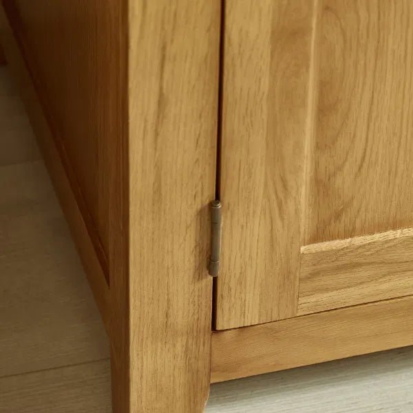 Myra Waxed Oak 2 Door Wardrobe with Hanging & Shelf - Luminex FurnitureWardrobeMAR208